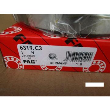 Fag 6319 C3 , Single Row Ball Bearing(=2 SKF,NSK ,NTN,Timken/Fafnir 319K)