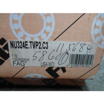 NEW FAG NU324E.TVP2.C3 Single Row Cylindrical Roller Bearing Set