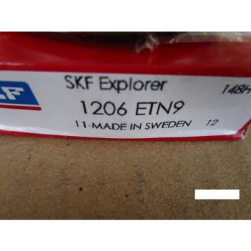 SKF 1206 ETN9 Double Row Self-Aligning Bearing (=2 FAG, KOYO, SNR, MRC )