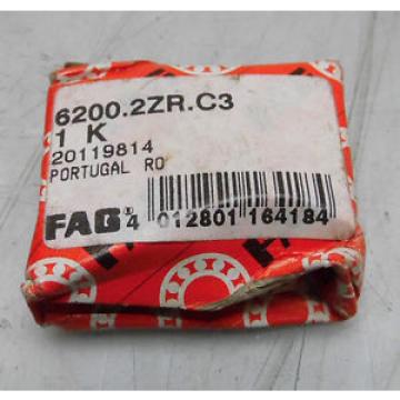 NEW OLD STOCK FAG Ball Bearing, 6200.2ZR.C3, NIB, WARRANTY