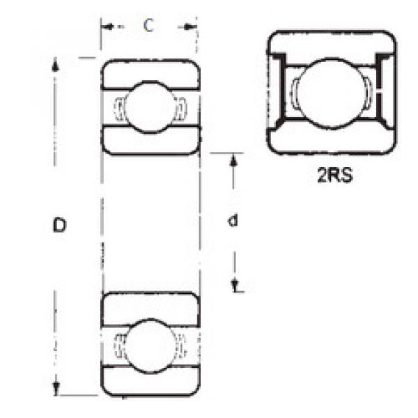 Rodamiento 6206-2RS FBJ #1 image