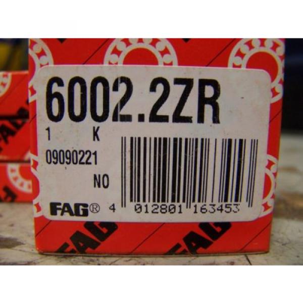 (6) NEW FAG 6002.2ZR SINGLE ROW BALL BEARING DEEP GROOVE LOT OF 6 #4 image