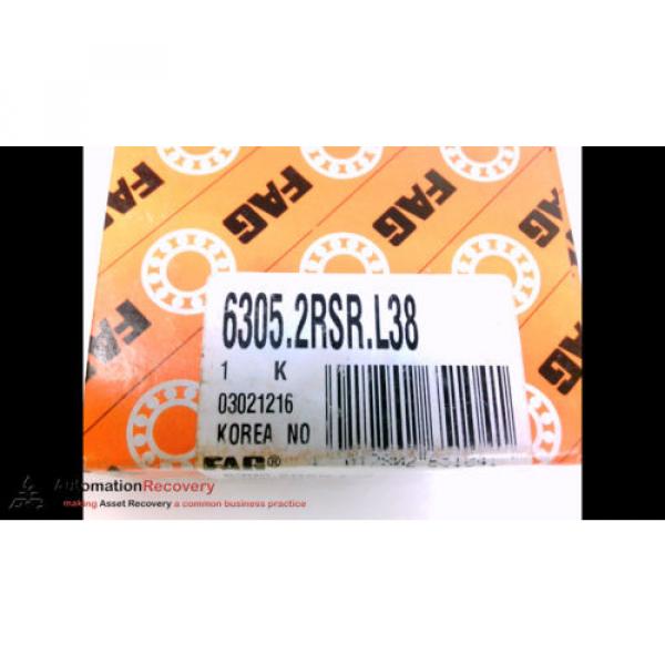 FAG 6305.2RSR.L38 BEARING, INSIDE DIAMETER: 1&#034;, OUTSIDE DIAMETER:, NEW #3 image